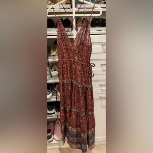Gently Worn Ulla Johnson Red and Blue Floral Maxi Dress